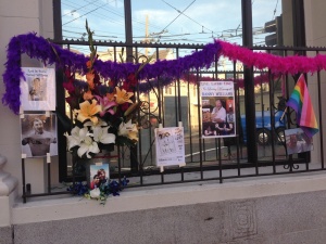 Memorial for Danny Williams at the corner of 18th & Castro