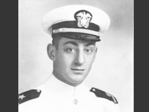 Harvey Milk's official photo in the U.S. Navy