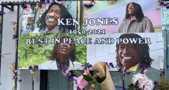 Memorial for activist Ken Jones at the corner of 18th & Castro