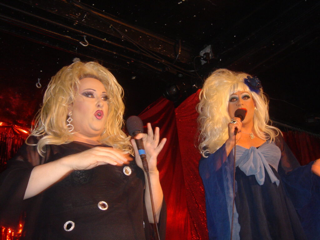 Chi Chi LaRue guest hosting Trannyshack at The Stud with Heklina. June 20, 2006. (Photo courtesy of Kevin Goebel)